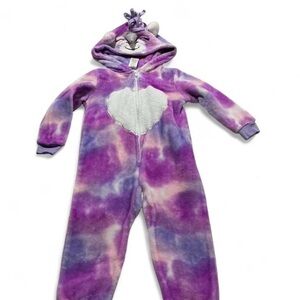 Okie Dokie Purple & Pink Kids One Piece Footie Pajamas Unicorn Soft Warm